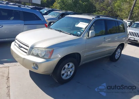 2002 Toyota Highlander V6 from USA, damaged, VIN JTEGF21A720071324